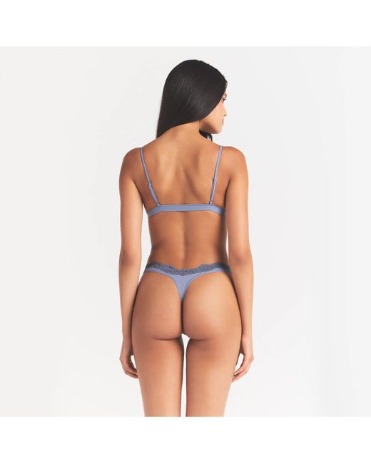 Skims Blue Triangle Bralette