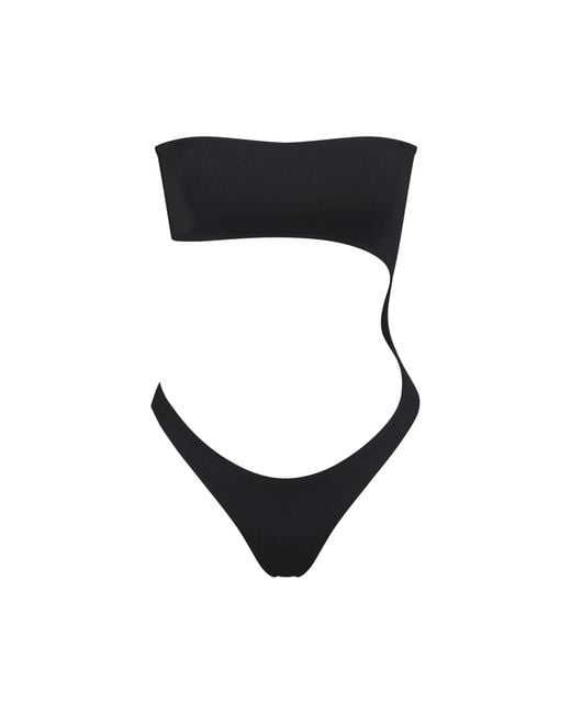Skims Black Strapless Monokini