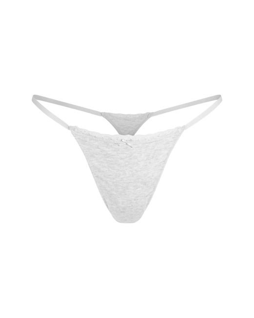 Skims White Lace String Thong