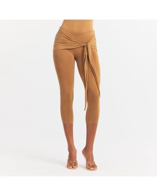Skims White Wrap Capri
