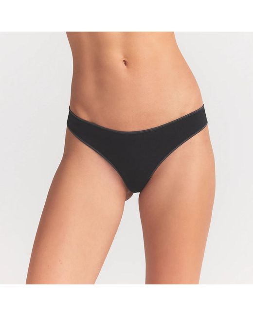 Skims Black Thong