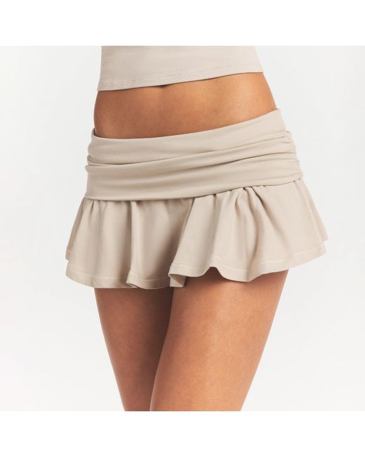 Skims Natural Foldover Mini Skort