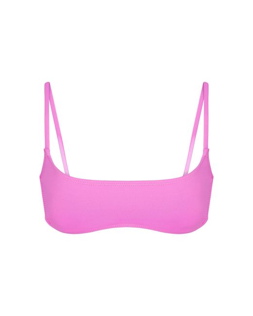 Skims Pink Micro Scoop Bikini Top