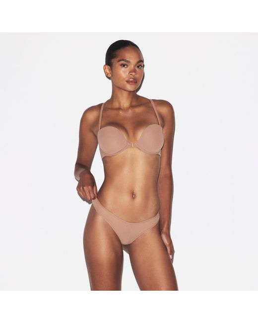 Skims White Racerback Demi Bra