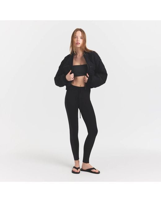 Skims Black Reversible Bomber Jacket
