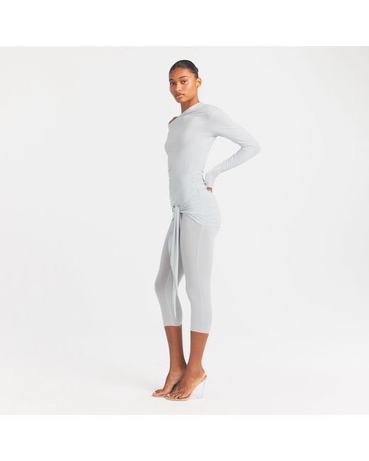 Skims Gray Wrap Capri
