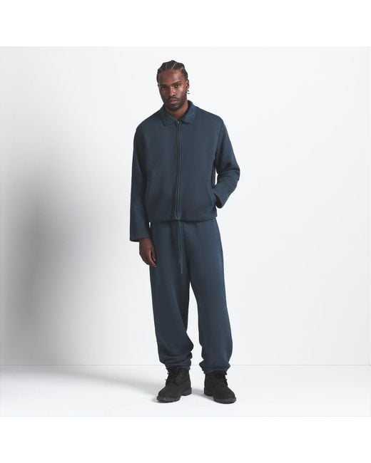 Skims Blue Sherpa-Lined Zip Up Jacket for men