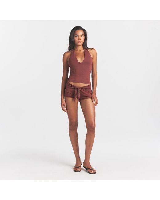 Skims Red Halter Top