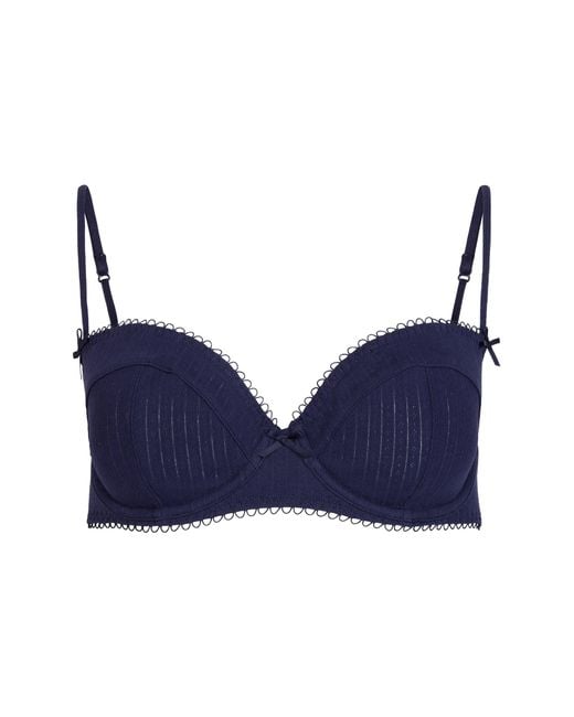 Skims Blue Unlined Balconette Bra