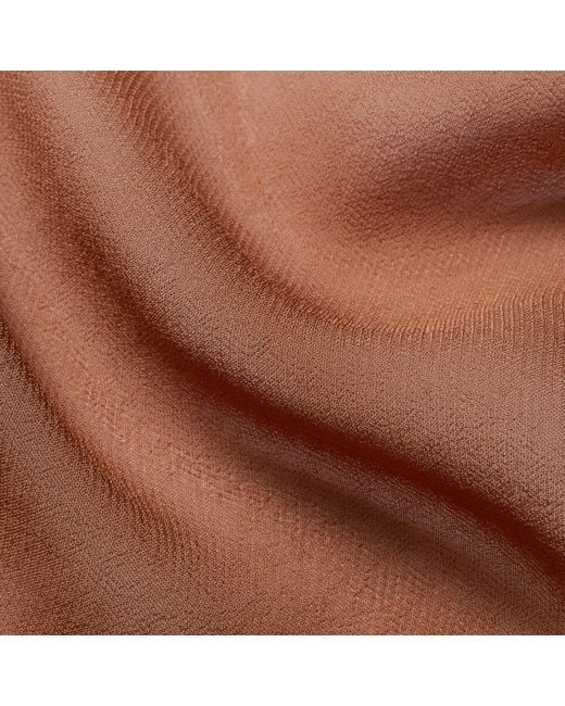 Skims Brown Tie Side Midi Skirt