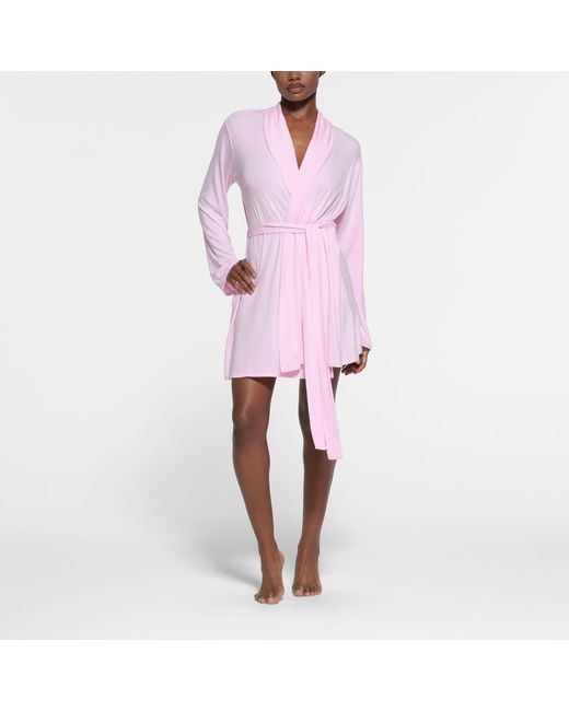 Skims Pink Sleep Short Robe