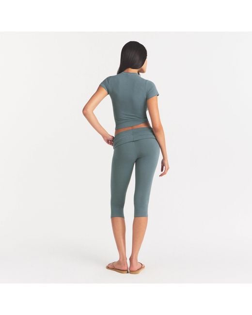 Skims Blue Foldover Capri