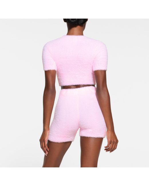 Skims Super Cropped T-shirt in Pink