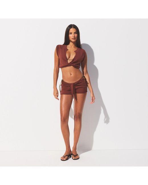 Skims Red Cotton Short