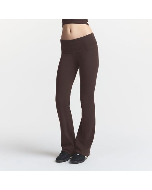 Skims Brown Foldover Pant