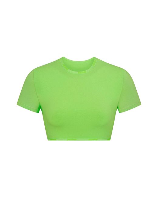 Skims Green Super Cropped T-shirt