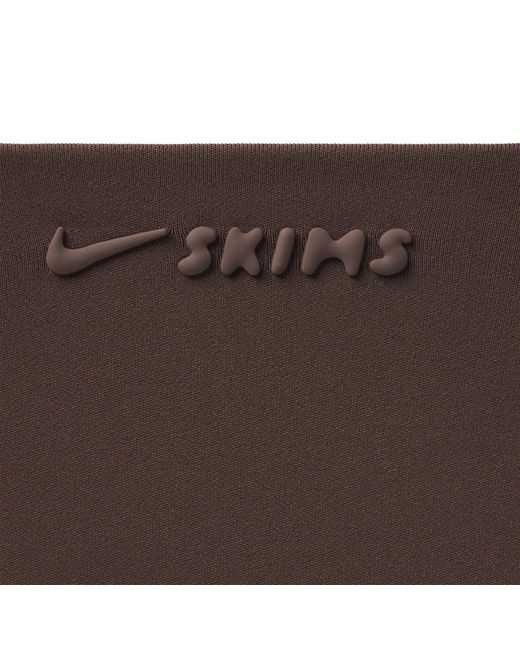 Skims Brown Double Strap Scoop Bra