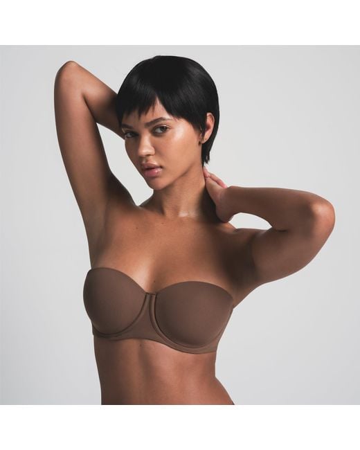Skims Brown Strapless Bra