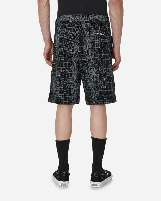 Fucking Awesome Black Crocodile Shorts for men