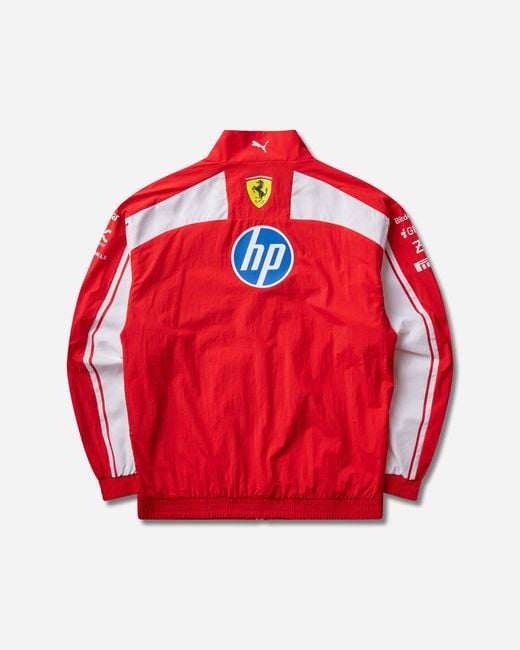 PUMA Red Scuderia Ferrari Hp Replica Drivers Authentic Track Jacket for men