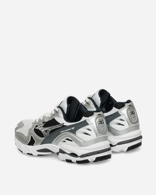Mizuno White Wave Rider 10 S Sneakers / Silver / Black for men