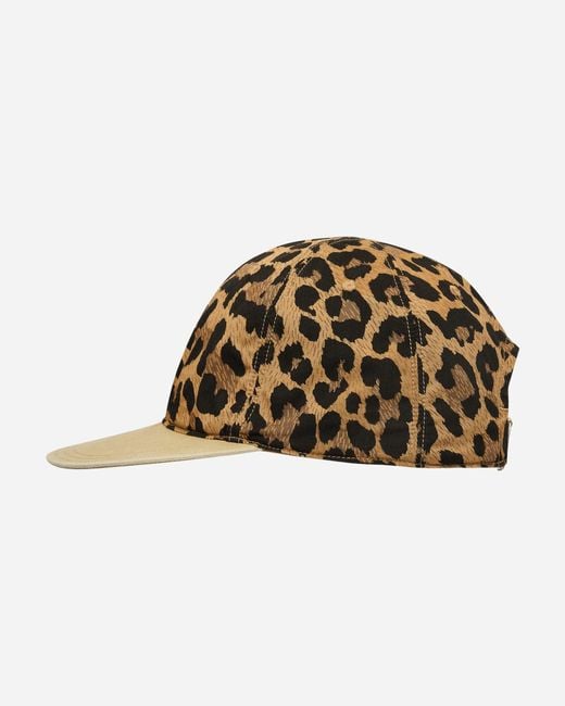 Kapital Metallic Cotton Herringbone Leopard Baseball Cap for men