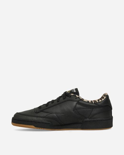Reebok Black Wacko Maria Club C 85 Vintage Sneakers / Leopard for men