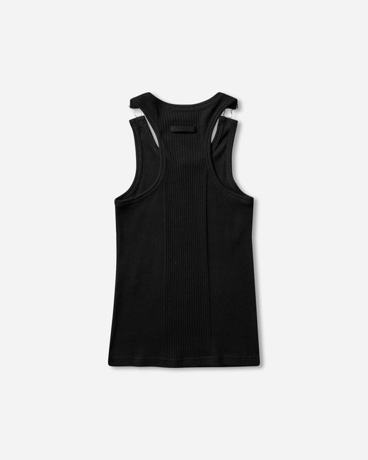 Jean Paul Gaultier Black Women S Overall Buckles Ribbed Tank Top