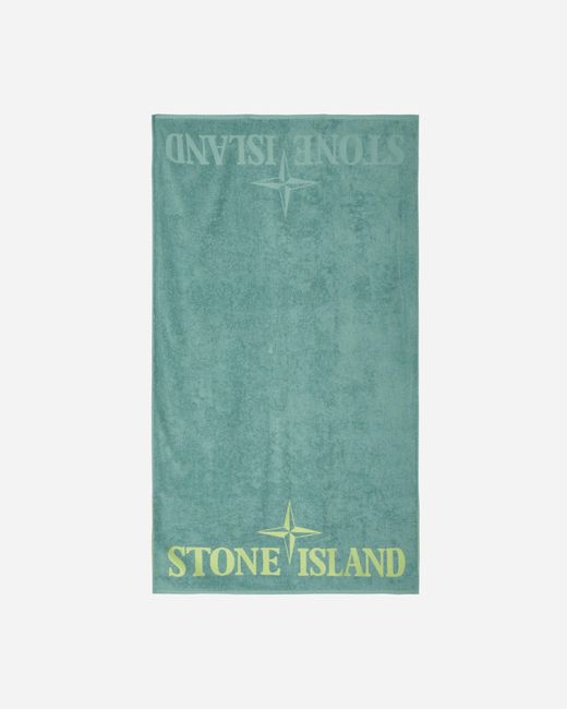 Stone Island Green Beach Towel Light for men