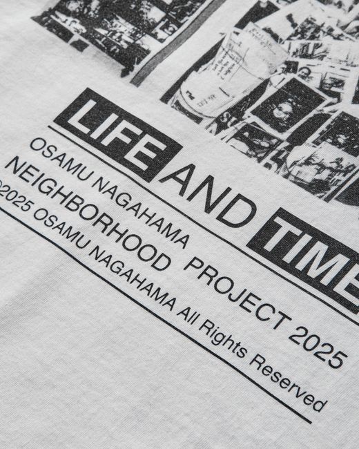 Neighborhood Gray Men S Osamu Nagahama Ss-4 T-shirt for men