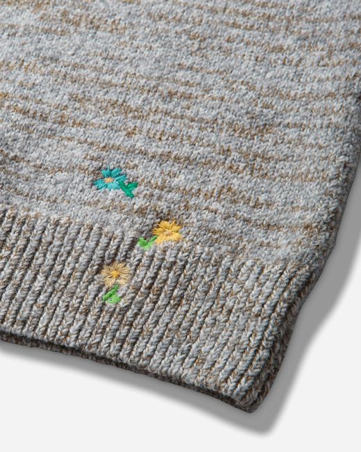 Dries Van Noten Gray S Embroidered Wool Sleeveless Sweater Light for men
