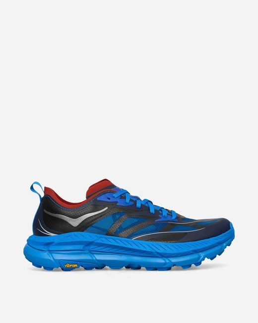 Hoka One One Blue Mafate Speed 4 Lite Sneakers Electric Cobalt / Dry Chili for men
