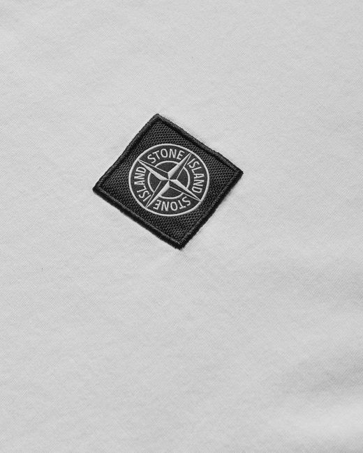 Stone Island Gray 60/2 Cotton Jersey T-Shirt for men