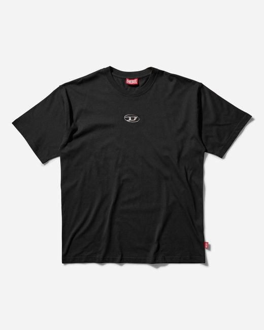 DIESEL Black S Oval D T-Shirt for men