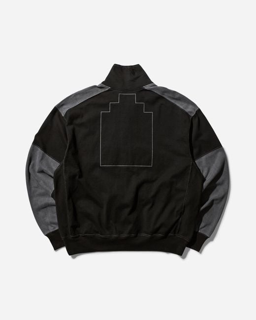 Cav Empt Black Paneled Light Zip Sweatshirt for men