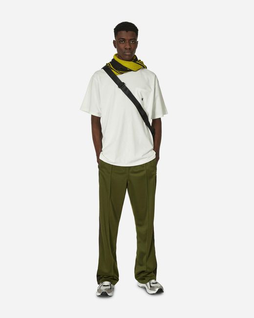 Needles Green Poly Smooth Track Pants Olive for men