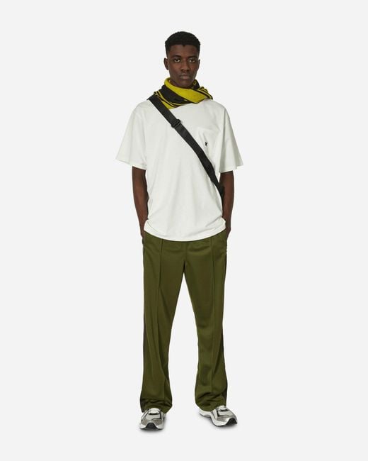 Needles Green Poly Smooth Track Pants for men