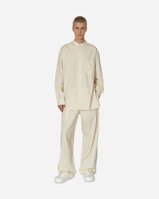 Tekla Natural Birkenstock Stripes Longsleeve Shirt Wheat for men