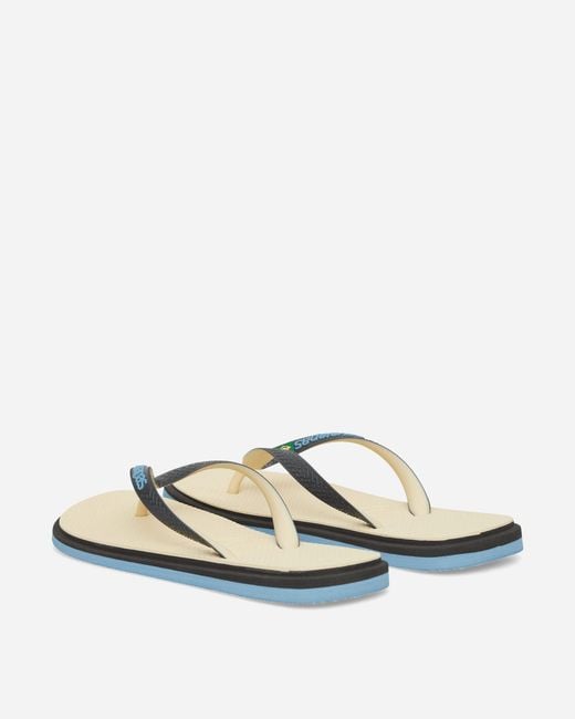 Havaianas White Brasil Twist Flip Flops Buttercream for men