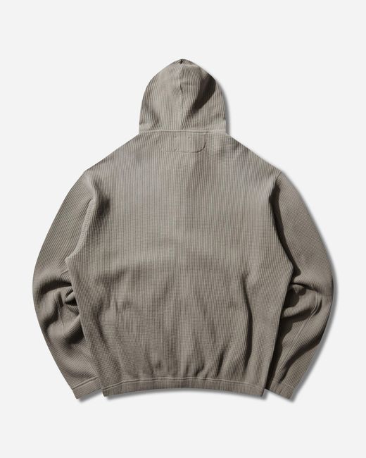 Roa Gray Men S Bee Sun Faded Organic Waffle Zip Up Hoodie for men