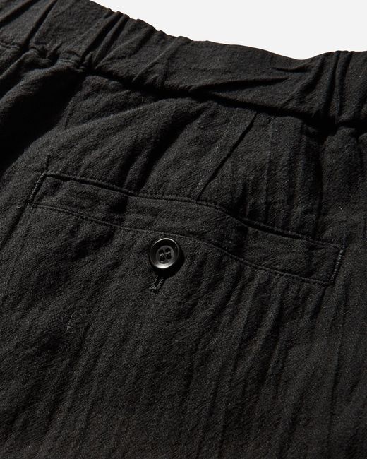 Undercover Black S Linen-Ramie Blend Cotton Easy Pants for men