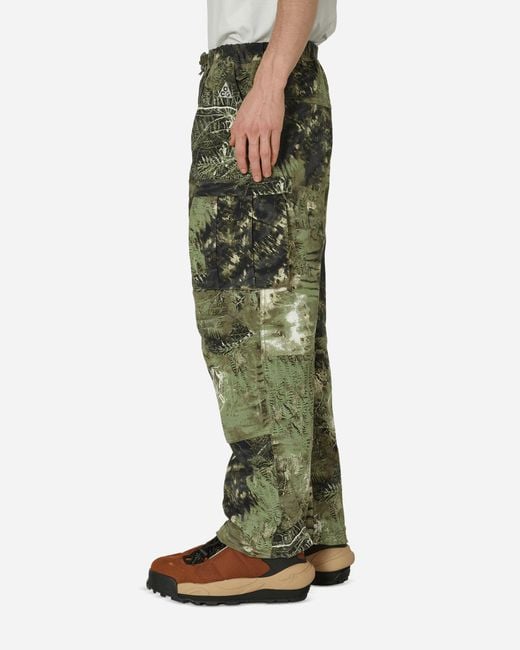 Nike Green Acg All-Over Print Cargo Pants Oil / Medium for men