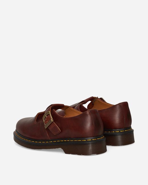 Dr. Martens Brown T-Bar Shoes Whiskey for men