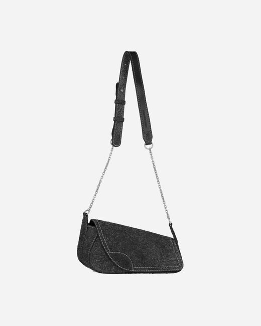 Kiko Kostadinov Gray Trivia Chain Bag Chalk Board