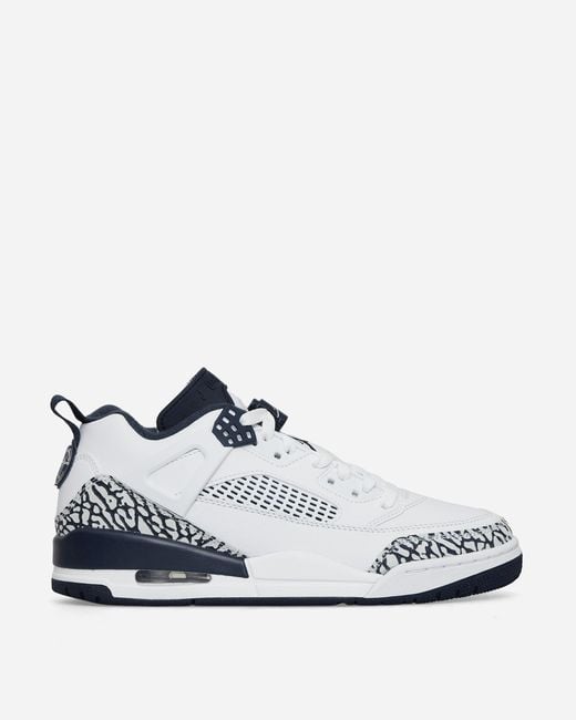 Nike White Air Jordan Spizike Low Sneakers / Obsidian for men