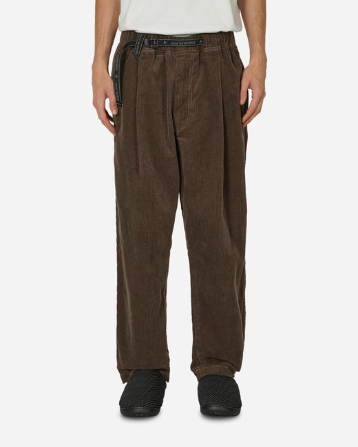 And Wander Corduroy Pants Brown for men