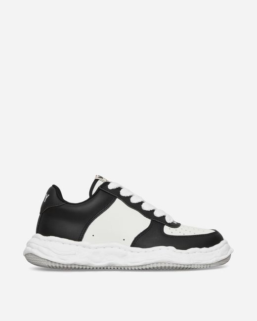 Maison Mihara Yasuhiro Black Wayne Og Sole Cow Leather Low Sneakers / White for men