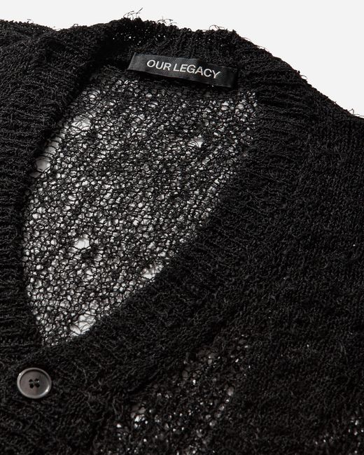 Our Legacy Black Men S Academy Cardigan for men