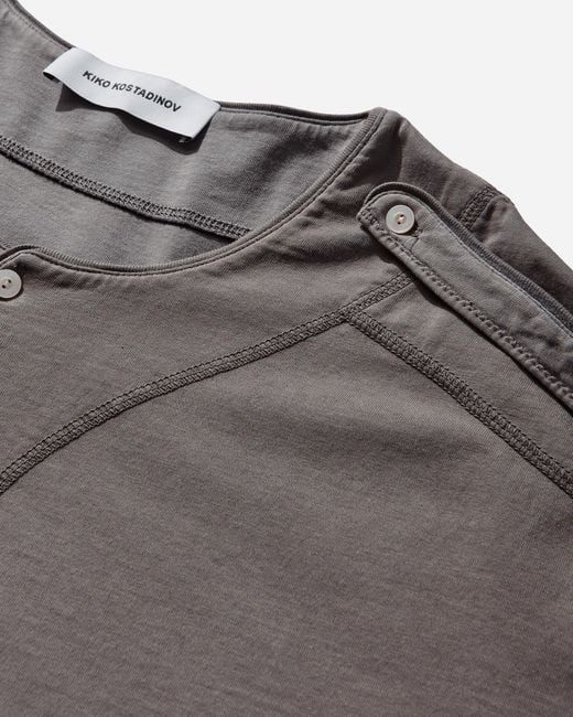 Kiko Kostadinov Gray S Sargo Short Sleeve Henley Iris for men