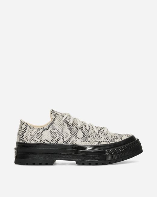 Converse White Chuck 70 Formal Suede Snake Print Sneakers Barely for men